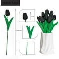 thumbnail image 2 of Blue Flowers Fake Tulips Artificial Flowers, 13 Inch Real Touch PU Flowers for Decoration, 10 Pcs Tulip Flowers Bouquet for Vase, Mother's Day Easter Valentines Gifts, 2 of 5