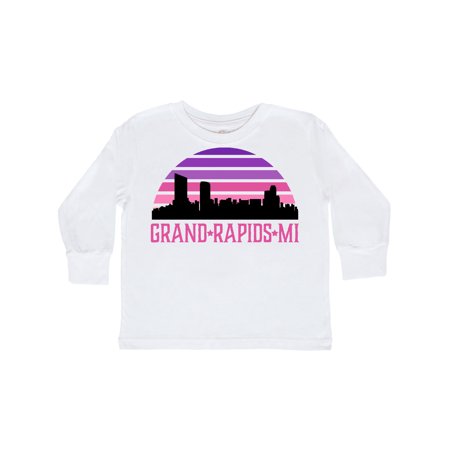 

Inktastic Grand Rapids Skyline Gift Toddler Toddler Girl Long Sleeve T-Shirt