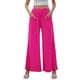 thumbnail image 2 of Pantalones de Mujer con Cintura Elástica, Estilo Informal, Holgados, de Pierna y Bolsillos. Rosa Roja S, 2 of 7