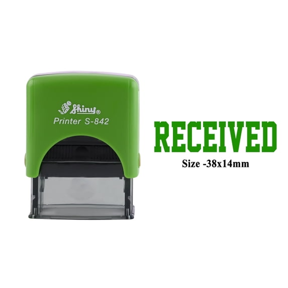 eloria-décor Received Green Ink Self Inking Rubber Stamp Office & Commercial Use Office Stationary, DESIGN03