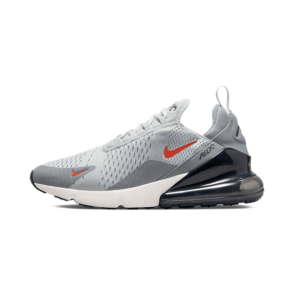NIKE MENS Air Max 270 "Grey Fog Team Orange Sail" DR8616 001 from Stadium Goods