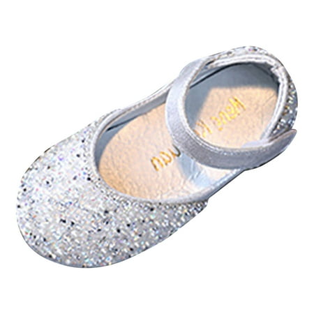 

Toddler Girl Boots Fashion Spring and Summer Children s Dance Shoes Girls Dress Show Princess Shoes Round Toe Pearl Rhinestone Sequins Girls Boots Size:7-8 Years