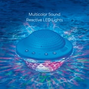 Bluescape Floating Bluetooth Speaker - IPX7 Waterproof, 6W RMS Audio, LED Light Show, FM Radio, 6-Hr Playtime, True Wireless Stereo for Hot Tubs & Pools