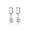A-SILVER, variant on Sterling Silver CZ Hoop Earrings Drop for Women Teens Sparkly Teardrop Huggie Earrings Simulated Diamond Earrings