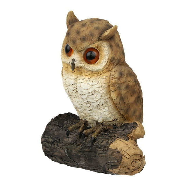 Toma Resin Owl Statue Realistic Owl Decoration Hanging Owl Sculpture Decorative Garden Owl Figurine for Outdoor Courtyard Balcony