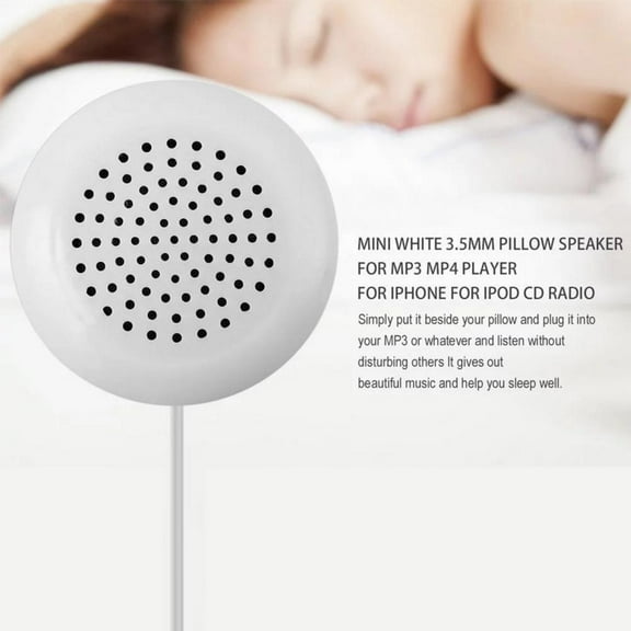 QHUDLV Portable 3.5mm AUX Pillow Mini Speaker For MP3 Player White MP4