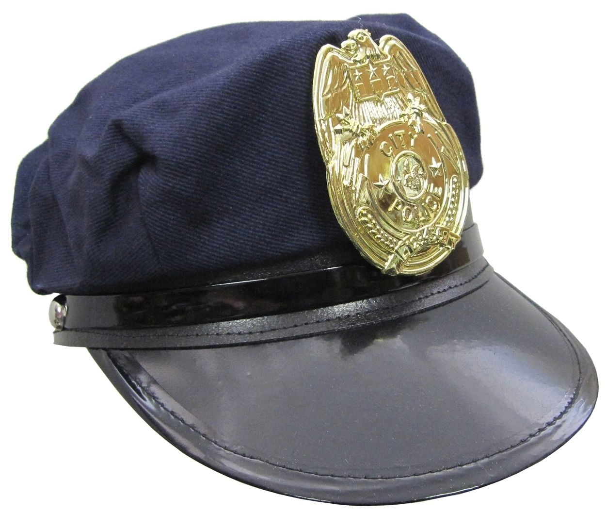 SATINIOR 2 Pieces Cop Captain Hat Black Police Hat Police Officer Costume Accessories for Funny Party 