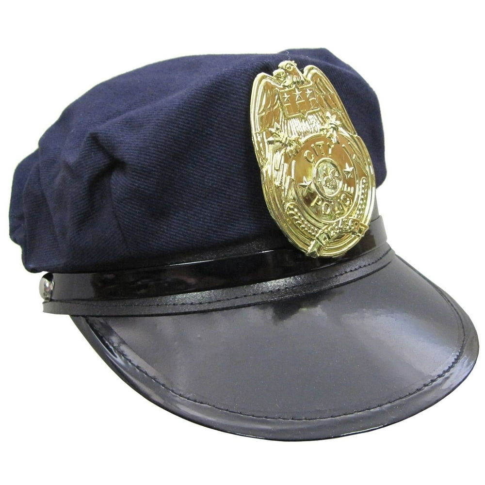 Navy Police Officer Cop Costume Hat Policeman Police Man Blue Badge ...