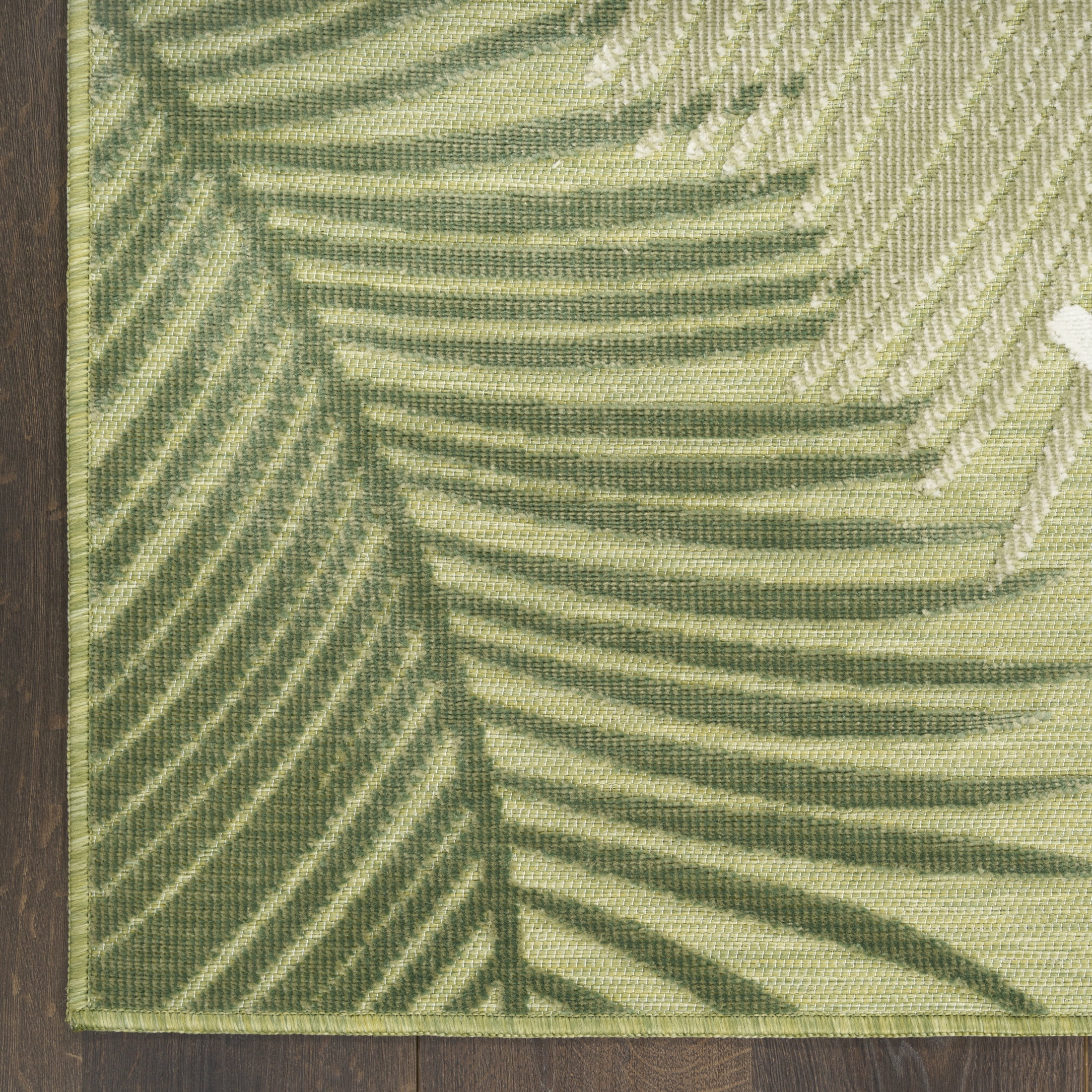 Nourison Suncoast 2' x 6' Green Tropical Rug