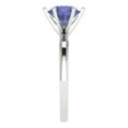 thumbnail image 3 of Solitaire Engagement Ring for Women - 2ct Simulated Tanzanite in 14K White Gold Promise Ring, 3 of 6