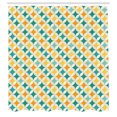 thumbnail image 3 of Ambesonne Geometric Shower Curtain, Abstract Circle Cube, 69"Wx75"L, Yellow and Blue, 3 of 5