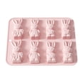 thumbnail image 1 of Easter Silicone 3D Rabbit Silicone 8 Cavities Easter Rabbit Soap Candle Cookie Chocolate, 1 of 4