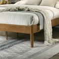 thumbnail image 3 of Roundhill Furniture Vichy 3-Pc Rubberwood Bedroom Set, Platform Bed with Two Nightstands, Queen, 3 of 9