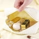 thumbnail image 1 of Bolsa de maquillaje de pana de gran capacidad - Organizador cosmético de viaje de nylon blanco, diseño de apertura amplia para portátil, estuche de almacenamiento ligero para mujeres, 1 of 6