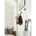 thumbnail image 3 of Amerock Burbank Transitional Single Prong Matte Black/Golden Champagne Wall Hook, 3 of 8