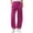 Hot Pink, variant on Tqcoqu Women's Nylon Quick Dry Cropped Barrel Wide Leg Pants, Elastic Waist Harem Straight Leg Casual 9/10 Length Trousers ith Side Pockets