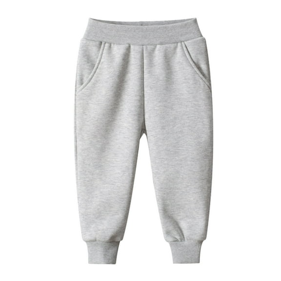 Girls Sweatpants Toddler Boy Jogger Pants with Pockets Drawstring Basic Girls Light Gray SweatPants for Boys 2-3 Years