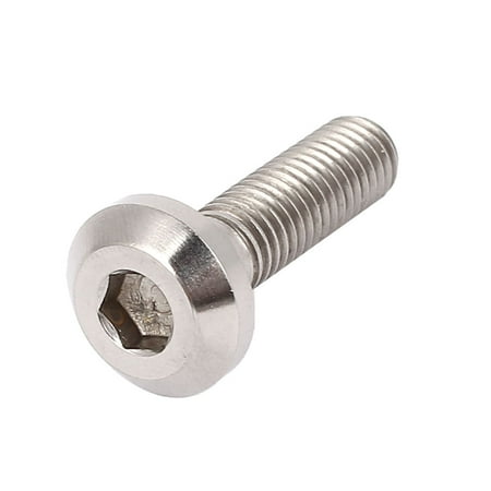 M8x30mm Silver Tone TC4 Titanium Ti Hex Key Disc Brake Rotor Bolt for Motorcycle