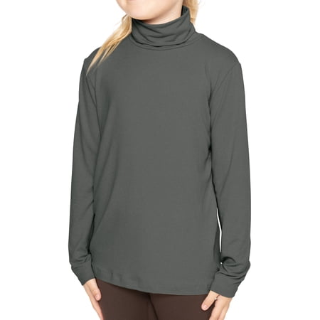 Stretch Is Comfort Girl s Oh so Soft Long Sleeve Turtleneck | Poly Spandex|Child Size 2 -16