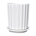 thumbnail image 2 of Tall Planter Pot, Nordic Style Plastic Flower Pot with Drainage Tray for Balcony Indoor Outdoor Plants, Breathable Container for Flowers Green Plants Home Garden Decoration, 2 of 6