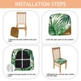 thumbnail image 4 of Tropical Palm Leaves in Hawaii Seat Covers for Dining Room Chairs Set Of 6,Stretch Printed Washable Chair Seat Cover with Elastic Ties and Button,Removable Waterproof Couch Cushion Covers, 4 of 6