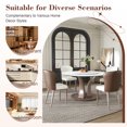 thumbnail image 4 of LiviNest 53" Round Dining Table with Rotating Tray: 12mm Sintered Stone Top - Heat & Scratch Resistant for Family Kitchen & Restaurant - 800 Lb Capacity with 6 Chairs, 4 of 6