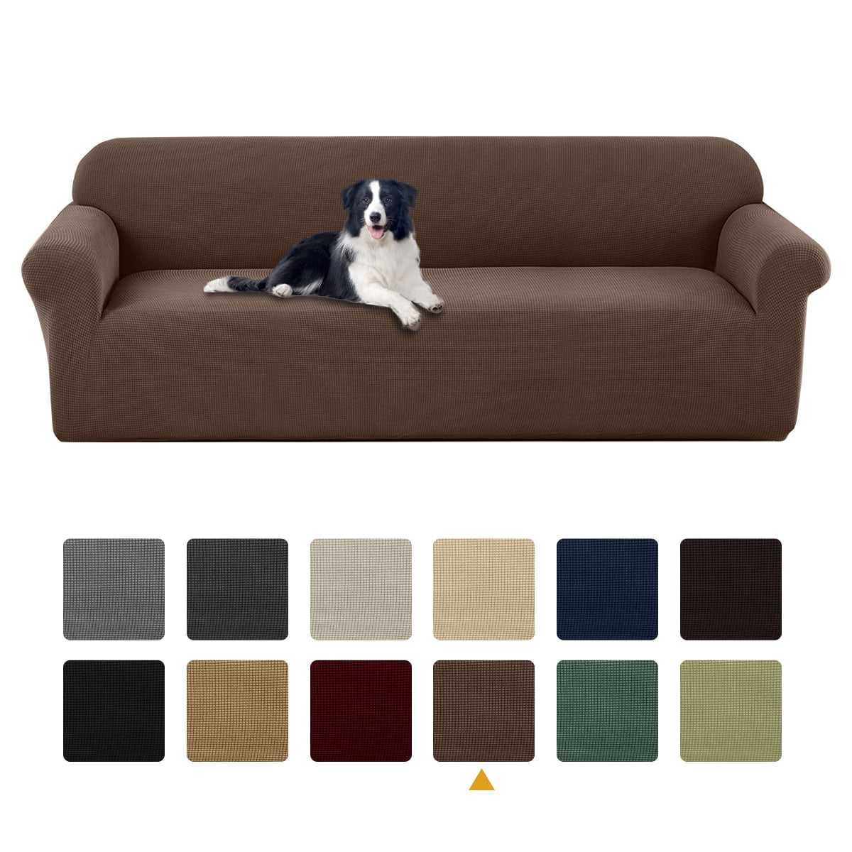 Sanmadrola Couch Cover Water Resistant Stretch Sofa Slipcover Jacquard