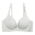 thumbnail image 1 of LOVZFMLL Bras for Women Fashion Women Large Size Solid Color No Rims Fixed Cup Gathering Daily Bra White M, 1 of 3