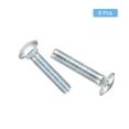 thumbnail image 3 of 3/8-16x2" Carriage Bolt, 8pack Round Head Square Neck Screws, Carbon Steel Zinc Plated, Fully Threaded, 3 of 6
