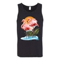 thumbnail image 2 of Wild Bobby, Flamingo Love Print, Animal Lover, Men Graphic Tank Top, Black, Small, 2 of 4