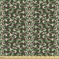 thumbnail image 2 of Ambesonne Damask Fabric by the Yard Upholstery, Classic Baroque Medieval, 2 Yards, Rose Brown, 2 of 5