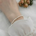 thumbnail image 2 of Freshwater Pearl Stretch Bracelet, Rice Pearl Wedding Bracelet, Bridal Bridesmaid Gift, 2 of 10