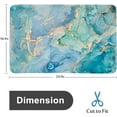 thumbnail image 4 of Coffee Mat Marble Dish Drying Mats for Kitchen Counter Teal Turquoise Gold Coffee Maker Mats Hide Stain Absorbent Rubber Backed Coffee Bar Mats for Countertops Coffee Bar Accessories 24"x16", 4 of 6