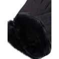 thumbnail image 3 of Isotoner Women's Microsuede Gloves with Faux Fur Cuff, 3 of 7