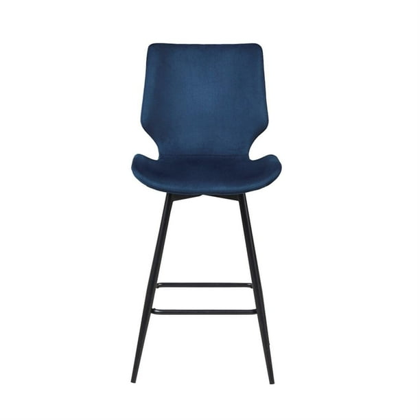 Gracie Mills Shay Swivel Counter Stool Navy