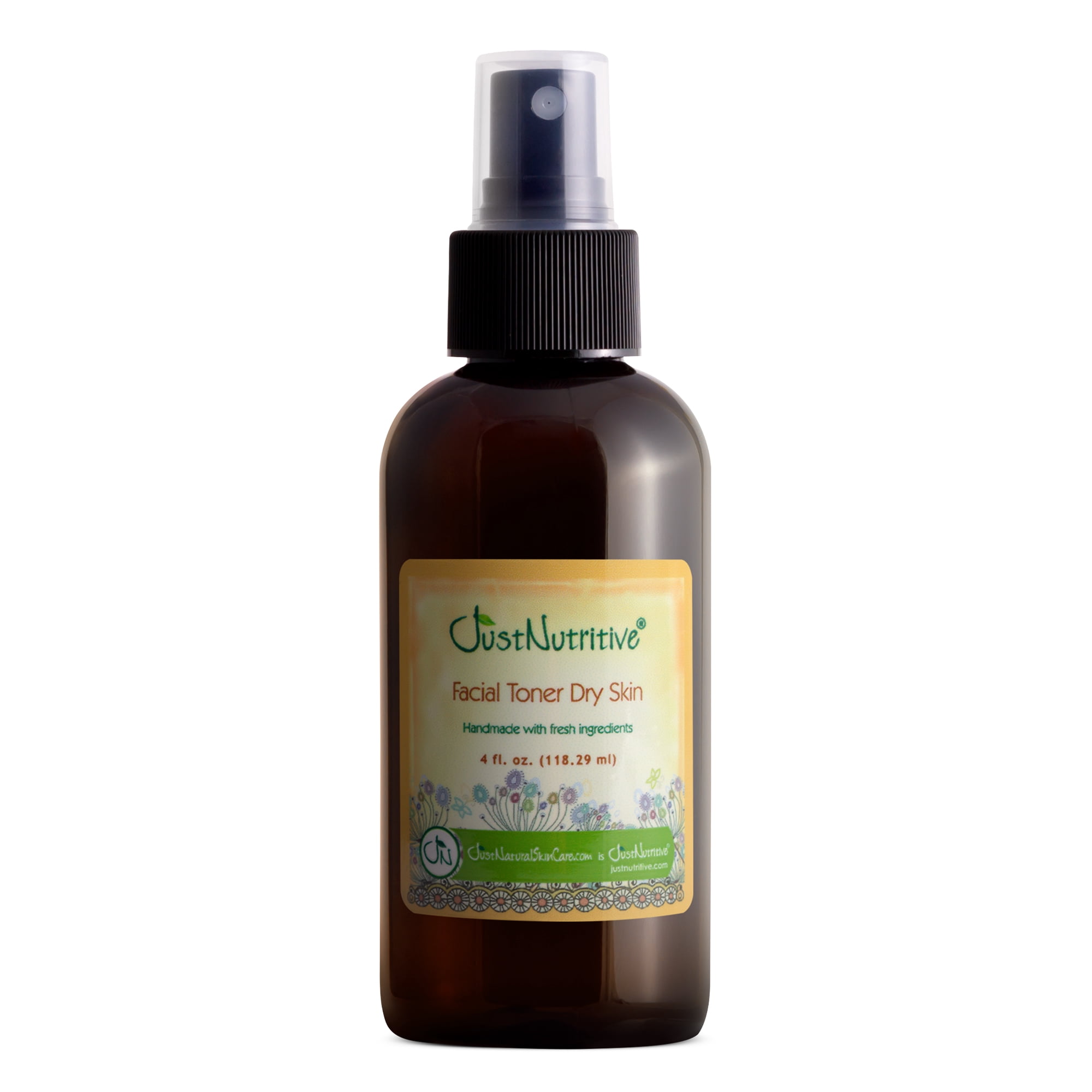 Just Nutritive Daily Facial Toner for Dry, Skin Rose Water & Cucumber, Alcohol-Free, 4oz
