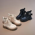 thumbnail image 4 of NOKIO Girls Snow Boots Winter Warm Ankle Boots Side Zip Design, Non-Slip Lace-Up Outdoor Princess Style Boots, 4 of 8