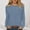 Blue, variant on Womens Navy Waffle Knit Long Sleeve Top - Crew Neck Stretchy Relaxed Fit with Chest Pocket, Casual Daily/Layering Wear (S-XXL),Size S