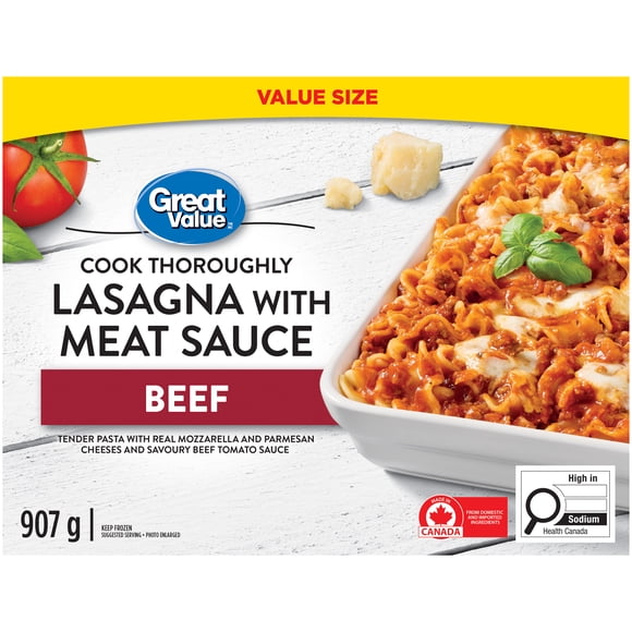 Lasagne à la viande au bœuf Great Value 907 g