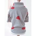 thumbnail image 2 of Valentine's Day 1pc Pink Pet Clothes High Collar Warm Casual Style Two Feet Jumpsuit Heart Patterned T-Shirt Suitable For Small And Medium-Sized Dogs,, 2 of 4