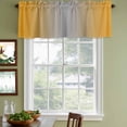 thumbnail image 3 of Orange Grey Ombre Curtain Valances for Windows, Kitchen Valance Window Treatments Panel 2 Pack, Gradient Contemporary Abstract Art Rod Pocket Short Curtains for Bathroom Bedroom 42 x 12 Inch, 3 of 8