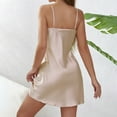 thumbnail image 6 of MDUKONU Women's Loose Nightgown Stretchy Flowy Sleepshirts Beige XL, 6 of 6