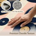 thumbnail image 6 of ODIKA 4'x6' Washable Area Rug Vinyl Vintage Music Disc Stacked Wave Groove Motif Minimalist for Home Office, Under Desk, Non-Slip Chair-Friendly, Flatwoven, 6 of 7