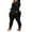 Black, variant on Women's Sexy Butt Button Back Flap Jumpsuit Long Sleeve Romper Full Bodysuit Pajamas One Piece Sleepwear