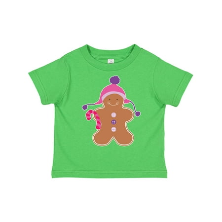 

Inktastic Gingerbread Cookie Wearing A Pink Hat Gift Toddler Toddler Girl T-Shirt