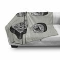 thumbnail image 3 of Charcoal Grey Soft Flannel Fleece Blanket, Hand Drawn Inspired Sushi Japanese Food Items California Roll Maki, Cozy Plush for Indoor and Outdoor Use, 70" x 90", White and Pale Taupe, by Ambesonne, 3 of 6