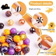 thumbnail image 5 of 50pcs Bubblegum Beads - 20mm Purple Orange Resin Focal Stripe Round Loose Beads for Pen Garland Easter Mother Jewelry Bracelet Bag Chain Making, 5 of 7