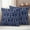 MidNightBlue, variant on Grey Spring Floral Outdoor Waterproof Pillow Covers, Modern Abstract Art Farmhouse Decorative Square Throw Pillowcase Sofa Cushion Sham for Patio/Couch/Chair, 20"x20" 2 Pack