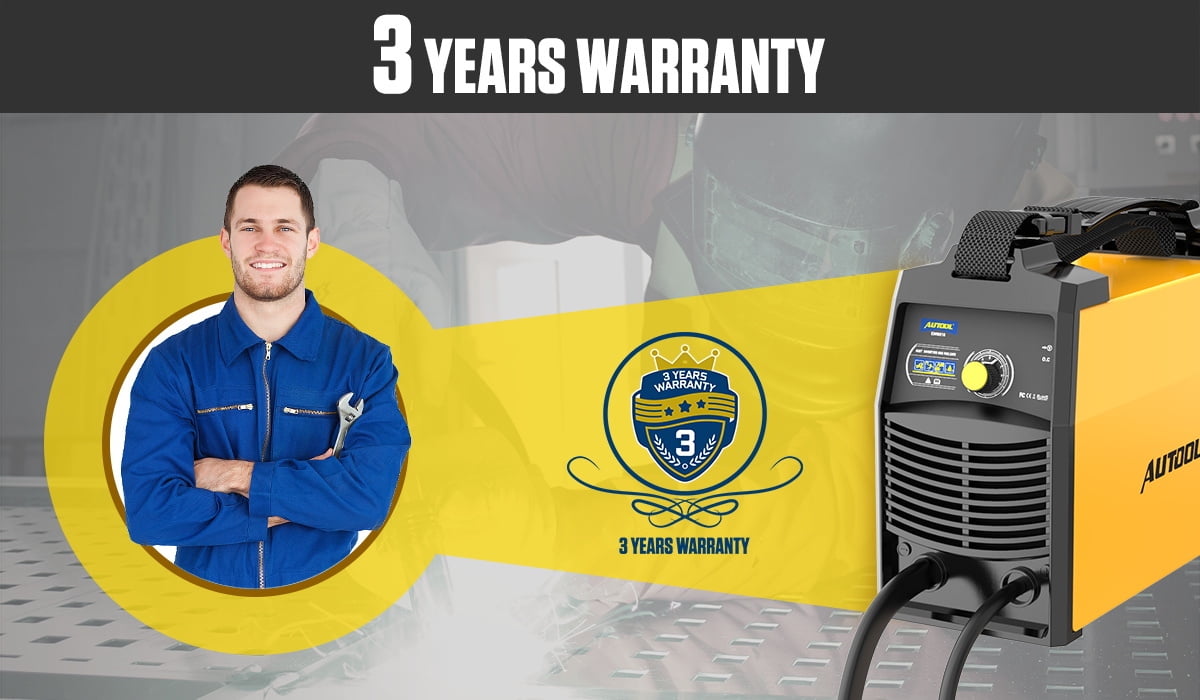 AUTOOL Welder Gasless MIG Welding Machine 110V Portable IGBT Inverter Welder Flux Core Self-Shielding Welding Machine W/ Overheat Protection & Adjustment Knob for Beginner Repair
