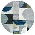 thumbnail image 2 of Safavieh Hollywood Damhan Abstract Area Rug, Gray/Blue, 5'3" x 5'3" Round, 2 of 10